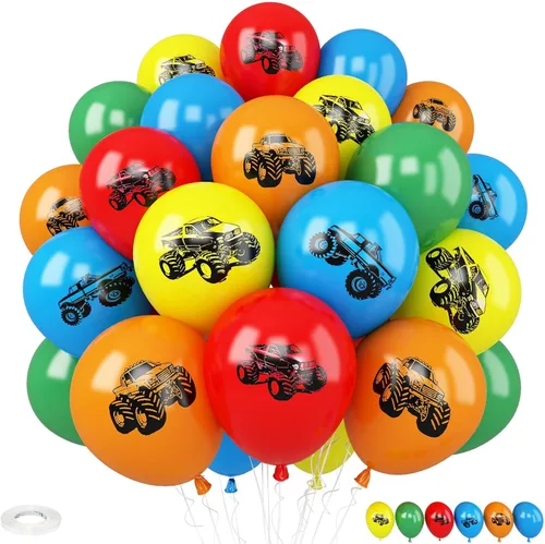 Miniatura 13 de Globos de baloncesto, 30 globos de látex impresos de 12 pulgadas, naranja, negro, plateado metálico y baloncesto para fiestas temáticas deportivas