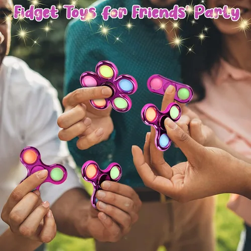 Miniatura 4 de Paquete de 3 juguetes giratorios para aliviar la ansiedad, ideales para aliviar la ansiedad, bolsas de regalos, regalos de Navidad, regalos