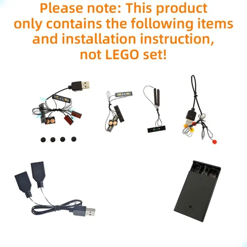 Miniatura 3 de GEAMENT Kit de luces LED compatible con Lego Freight Train - Juego de iluminación para modelo de construcción City 60336