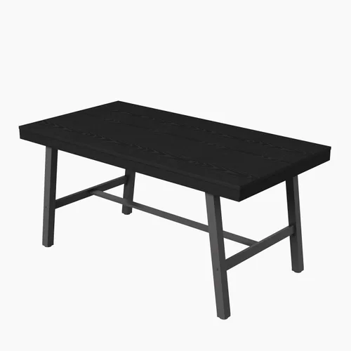 GarveeHome Mesa de comedor industrial para 2-4 personas, mesa de cocina grande de 55.11 pulgadas de largo con marco de metal resistente, encimera