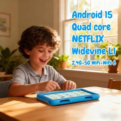 Miniatura 6 de ZZB Tablet Android 15 de 10 pulgadas para niños con funda, 8 GB (3+5 extendidos) RAM + 32 GB de almacenamiento (soporta 1 TB Micro SD), batería