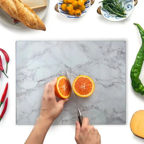 Miniatura 27 de Tabla de cortar de vidrio Kitchenville 16"x12": Protector de encimera de vidrio templado para cocina - Duradero - Resistente a los arañazos, a