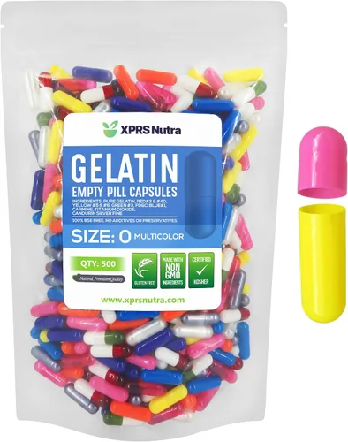 Miniatura 27 de XPRS Nutra Size 0 Empty Capsules - 100 Count Empty Gelatin Capsules - Pills DIY Capsule Filling - Pure Bovine Pill Gel Caps for Do-It-Yourself Rosado