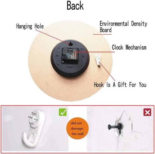 Miniatura 2 de Reloj de pared de cocina italiano Happy Cook Chef Enjoy Wine Relojes de cuarzo para comedor, restaurante CAF decorativo (11.8 in)