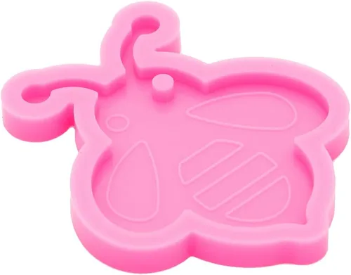 Miniatura 4 de Molde de silicona súper brillante estilo abeja para manualidades, moldes de resina epoxi para llavero de silicona, moldes de fundición, molde