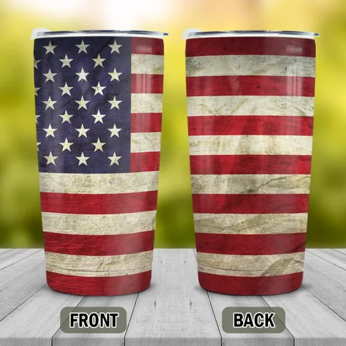 Miniatura 2 de Winorax Vaso con bandera americana de 20 oz de acero inoxidable con aislamiento, vasos aislados del 4 de julio con tapas, taza de café de viaje