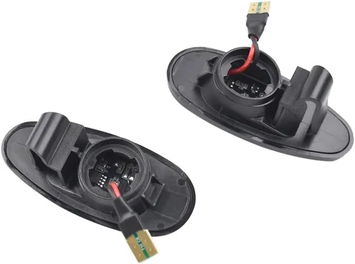 Miniatura 5 de Marcador lateral secuencial dinámico LED MR522027 para Mitsubishi Outlander Lancer Galant Pajero Shogun MK3 Sport K9 2003 2004 2005 2006, negro