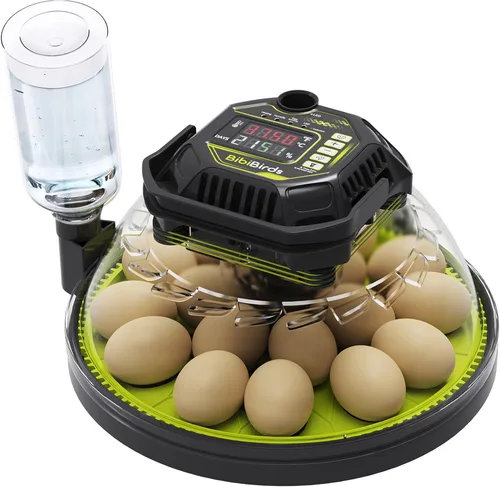 Incubadora de huevos con contador automático de días de giro de huevos y atomizador para control automático de humedad, bloqueo automático completo