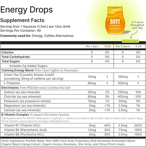 Miniatura 7 de Buoy Paquete variado de gotas de electrolitos Digestión + cerebro + energía + inmunidad Sin azúcar, sin edulcorantes Recomendado por dietistas