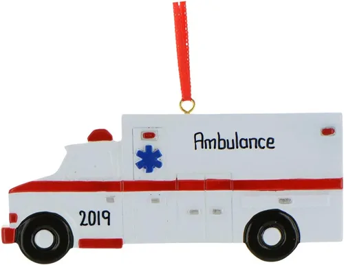 Miniatura 2 de Adorno de Navidad personalizado de ambulancia 2024 – Decoración de Navidad para vehículos, adorno de Navidad con temática médica, adorno