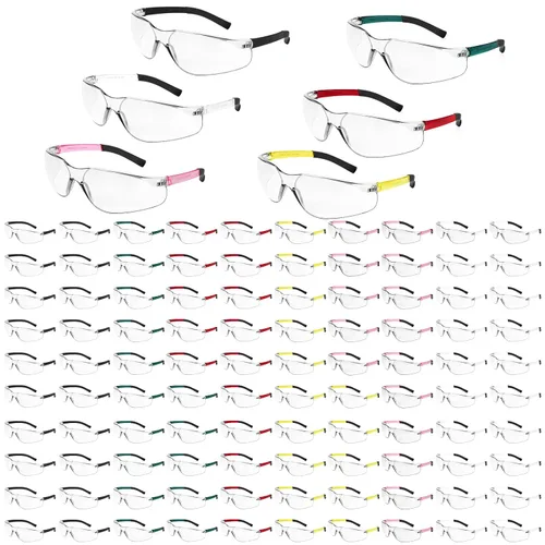 Miniatura 17 de Salfboy Juego de 30 gafas de seguridad tintadas con resistencia a arañazos ANSI Z87.1, gafas de protección ocular resistentes a arañazos para 118-30
