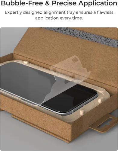 Miniatura 2 de iOttie Terra - Protector de pantalla de vidrio templado para iPhone 16, grado militar, dureza 9H, inastillable, resistente a los arañazos