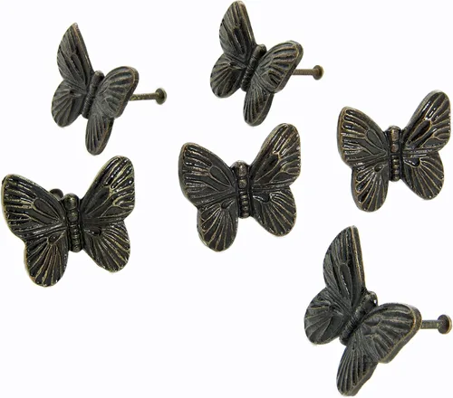 Miniatura 13 de Dritz Home - Manija para puerta de hierro fundido de diseño de aves, Dorado, 47064A