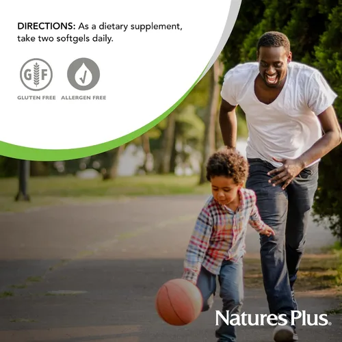 Miniatura 5 de NaturesPlus Herbal Actives ProstActin - 200 iu de vitamina E, 60 cápsulas blandas - Soporte saludable para la glándula prostática, con aceite
