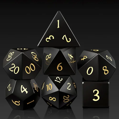 Miniatura 21 de Juego de dados Aagte D&D DNDND Un juego completo de dados de piedra DND con estuche de regalo magnífico para juego de mesa Dungeons and Dragons
