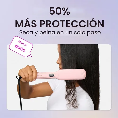 Miniatura 7 de Wavytalk Plancha plana de ventilación de 1.75 pulgadas de ancho para cabello húmedo o seco, alisador con doble voltaje que deja un aspecto suave