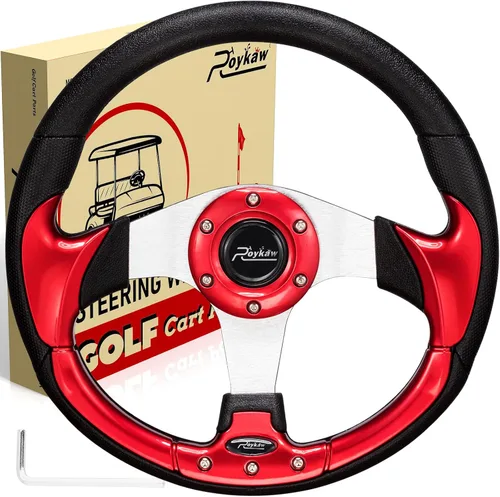 Miniatura 9 de Roykaw Volante universal para carrito de golf compatible con EZGO RXV TXT, Club Car DS Precedent Tempo, Yamaha G29 Drive Drive 2, diseño universal