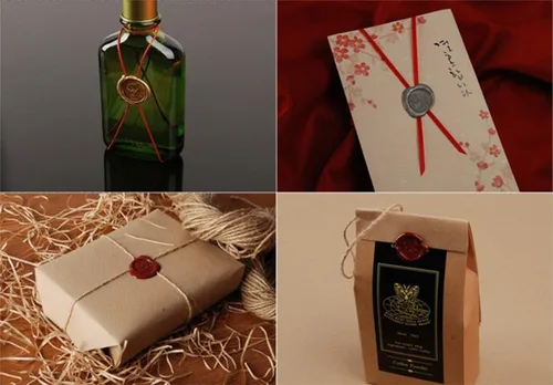 Miniatura 3 de Sello de sellado de cera de nudo celta vintage, juego de caja de regalo de madera, invitación de boda, sobre estacionario, tarjeta de Navidad