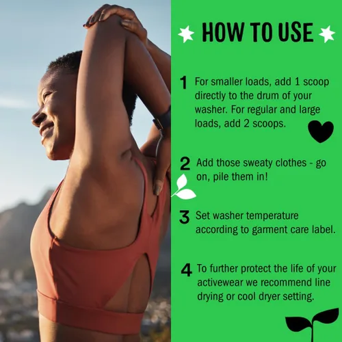 Miniatura 5 de Molly's Suds Detergente para Ropa Deportiva Polvo de Lavandería Deportivo Extra Fuerte, Combate Manchas para Telas de Alto Rendimiento y Piel