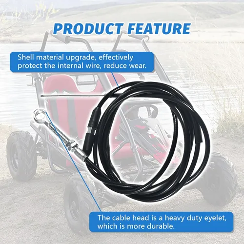 Miniatura 5 de 75 '' VM22 VM24 PZ27 Go-Kart Cable del acelerador - Extremo recto
