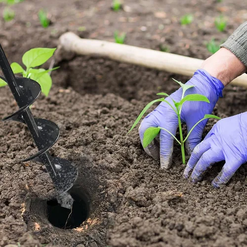 Miniatura 3 de TCBWFY Broca de taladro de 5 x 37 cm para plantas de jardín, barrena rápida y taladro para bulbos y plantines, para taladros hexagonales de 8/20 cm