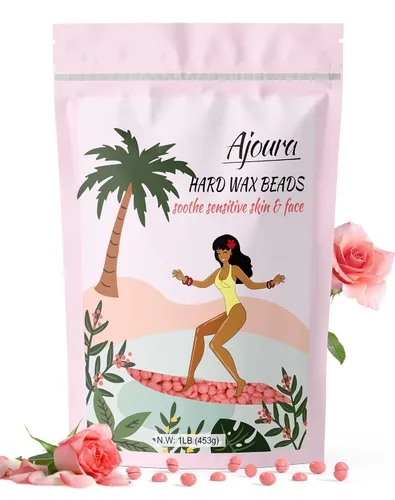 Miniatura 14 de Ajoura Frijoles de cera de rosa dura de 1 libra para depilación de cuerpo completo – Bikini, cara, cejas, espalda, pecho, piernas, axila, labio Rojo
