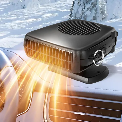 Calentadores de automóvil para vehículo, descongelador de parabrisas portátil de 200 W, calentador de automóvil de 12 V que se conecta al encendedor