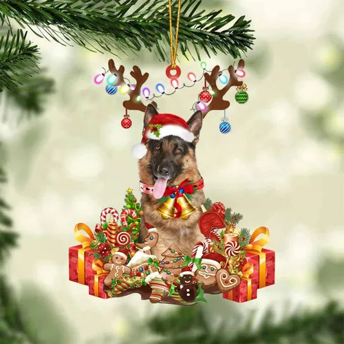 Miniatura 46 de Nazenti Adorno de Navidad personalizado de reno de Alaskan Malamute – Adorno de perro personalizado para amantes de las mascotas, acrílico plano