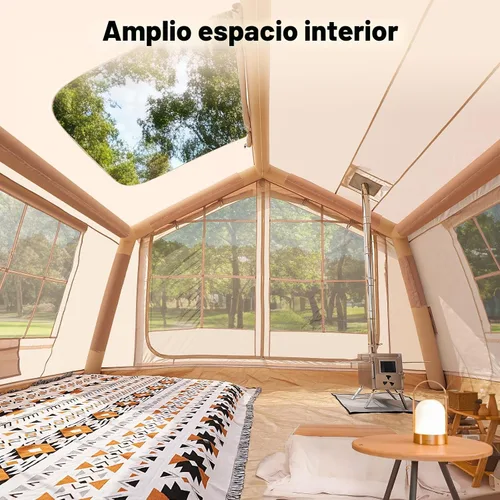Miniatura 2 de Inflatable Tents for Camping, Blow Up Tent with Hand Pump, Easy Setup Inflatable Hot Tent with Stove Jack, Waterproof Oxford Air Glamping Tents for