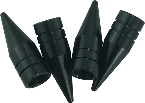 Abfer Tapas de válvula de neumáticos, tapas de vástago de aire de automóvil, cubiertas para vástagos de presión para bicicletas, vehículos, Negro
