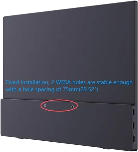 Miniatura 7 de Monitor portátil de 15.6 pulgadas Full HD 1080p, conectividad USB-C y HDMI, diseño ultra delgado, altavoces integrados, compatible con laptop, PC