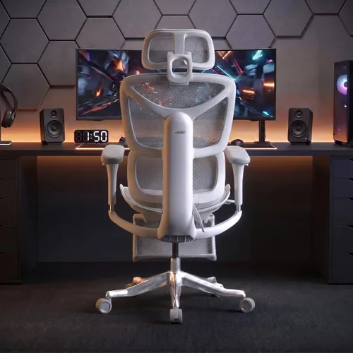 Miniatura 11 de WELAX S9 Pro - Silla de oficina ergonómica de malla con reposapiés y reposabrazos ajustables 6D, silla de escritorio cómoda, profundidad del asiento