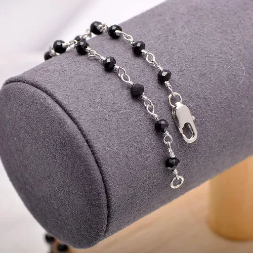 Miniatura 11 de Joseph Brothers Collar hecho a mano con cuentas negras y doradas para mujer, 14-24 pulgadas