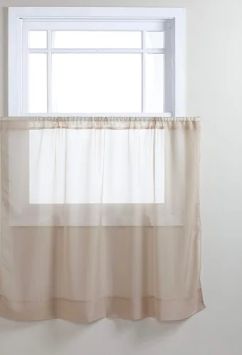 Miniatura 46 de Stylemaster Elegance Cenefa recta de gasa transparente, 60 x 14 pulgadas, color dorado