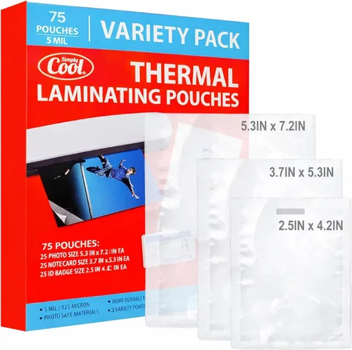 Miniatura 12 de Hojas de laminación térmica de 0.2 fl oz (225 unidades) tamaños de cartas, fotos, tarjetas, tarjetas de notas, tarjeta de identificación y tarjetas