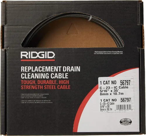 Miniatura 2 de Ridgid -56797 Cable de limpieza de drenaje, 5/16 pulgadas x 35 pies