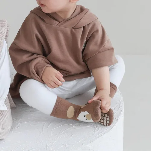 Miniatura 6 de BOOPH Calcetines antideslizantes para niños pequeños, 5 pares
