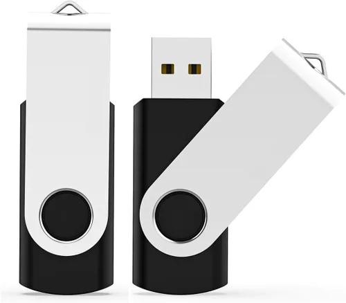 Miniatura 8 de Unidad Flash USB 128GB Paquete de 2, Maspen Unidades Flash USB 2.0 Memoria USB de Alta Velocidad Unidades Zip (Negro, 128 GB)