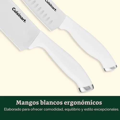 Miniatura 4 de Cuisinart C77SSW-12P - Juego de cuchillos de bloque de 12 piezas con cuchillas de acero para un corte preciso, ligero, acero inoxidable, duradero