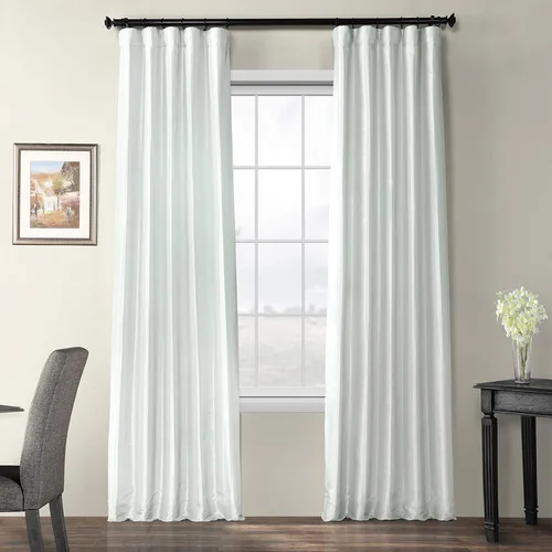Miniatura 19 de HPD Half Price Drapes - Cortinas opacas para dormitorio y sala de estar - Cortina opaca de tafetán de seda sintética 127 x 213 cm (1 panel), Beige