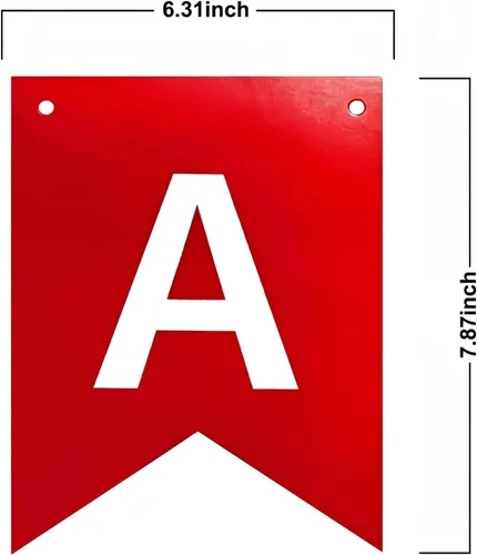 Miniatura 2 de Cartel de feliz cumpleaños negro y rojo – Guirnalda de letras de bricolaje, pancartas colgantes para pared y puerta, decoraciones de fiesta