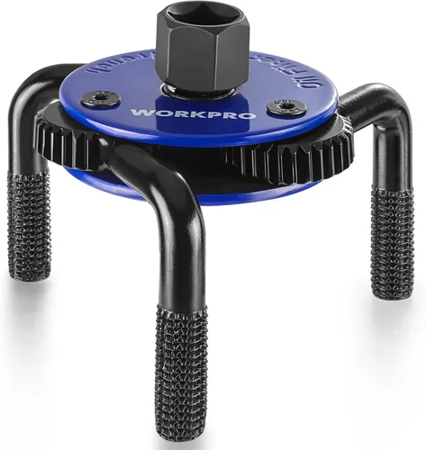 Miniatura 8 de WORKPRO Llave de filtro de aceite magnética ajustable, herramienta de extracción universal de 3 mandíbulas 3"–5" (76–130mm), diseño de bloqueo