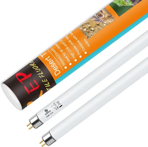 Miniatura 10 de T5 UVB - Luz de reptil de 24 W 10.0, bombilla UVA UVB para reptiles, paquete de 2 tubos de lámpara UVB para reptiles para dragón barbudo
