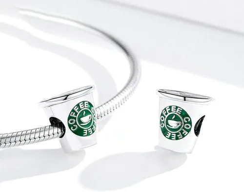 Miniatura 2 de Abalorio de plata de ley 925 con forma de corazón y corazón para pulsera Pandora