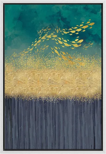 Miniatura 23 de SIGNFORD Lienzo enmarcado para pared, camino del desierto con cactus, naturaleza silvestre, ilustraciones modernas, arte decorativo, rústico
