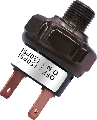 Miniatura 12 de mankk Interruptor de presión de aire 70-100 PSI Rosca 1/4 "NPT 24V 12V DC Compresor de aire Interruptor de presión para tren de bocina de aire