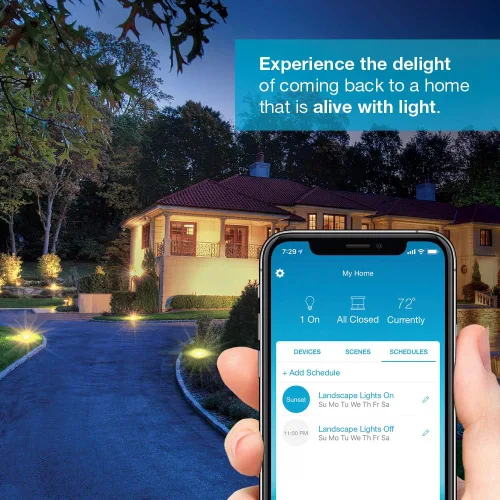 Miniatura 10 de Lutron Enchufe inteligente para exteriores para iluminación inteligente Caseta, para verano, patio, patio trasero y luces exteriores, y motores