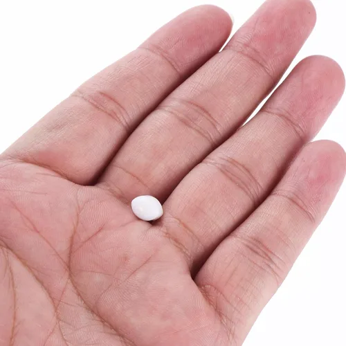 Miniatura 5 de MECCANIXITY Agitador magnético mezclador barra de agitación 8 mm (0.31 ") x6mm forma de oliva PTFE imán de revestimiento blanco para laboratorio 5