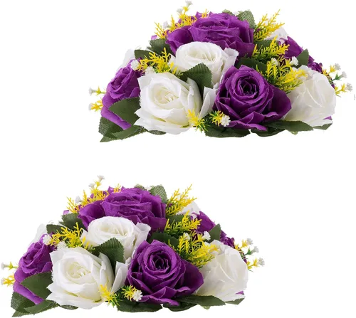 Miniatura 29 de Centros de mesa de flores para mesas de boda: decoraciones de mesa de Halloween, bolas de flores negras, centros de mesa para compromiso, ceremonia