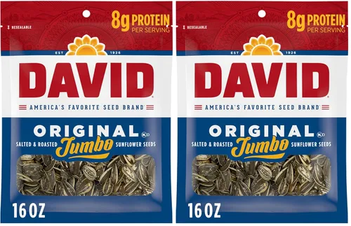 Miniatura 8 de DAVID Semillas de girasol Jumbo, sabor original, 16 oz.